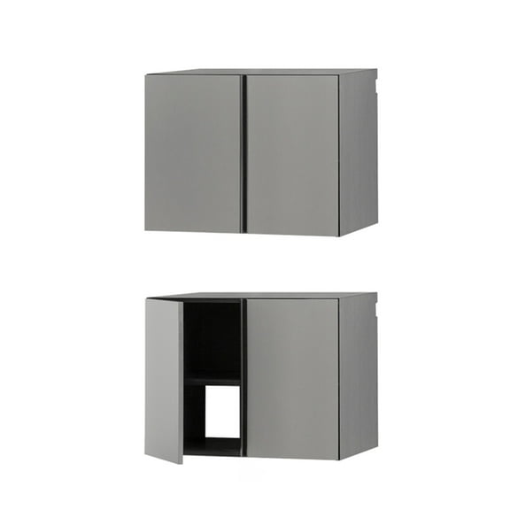 Nova Series Wood Base Door Wall Mounted Garage Cabinet in Metallic Gray