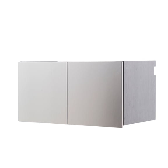 Nova Series Wood Wall Mounted Garage Cabinet in Metallic Gray