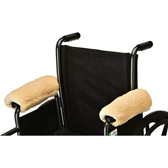 Nova Sheepskin Fleece Armrest Covers for Wheelchairs, Transport Chairs