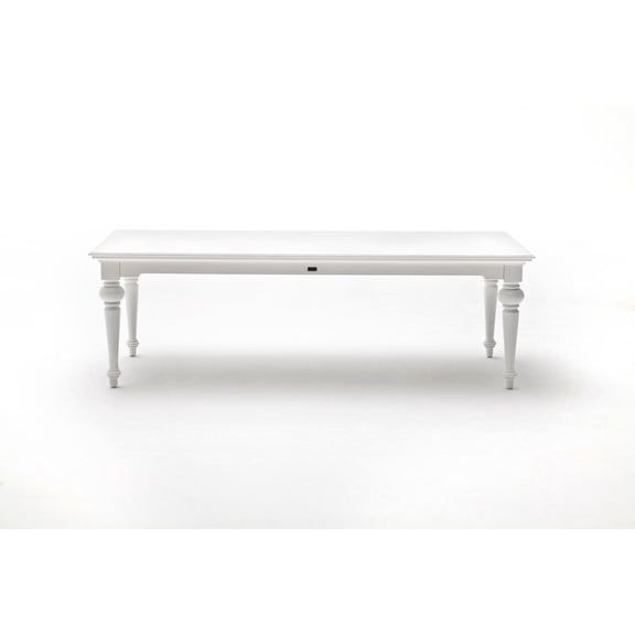 NovaSolo Provence 94" Dining Table in Pure White