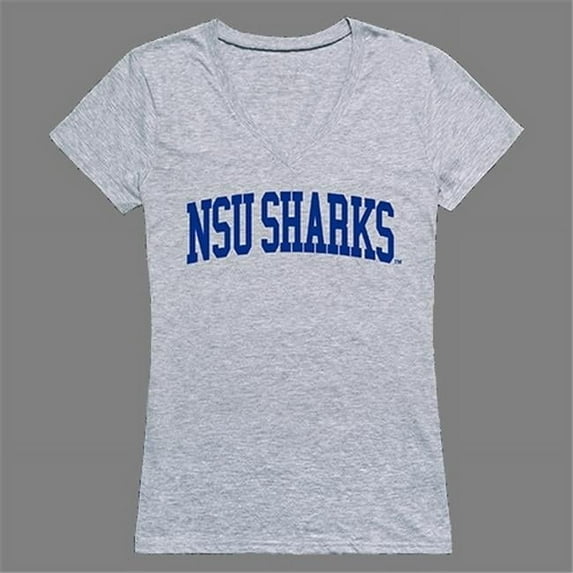Nova Southeastern Sharks Game Day Womens T-Shirt - Heather Grey, Medium