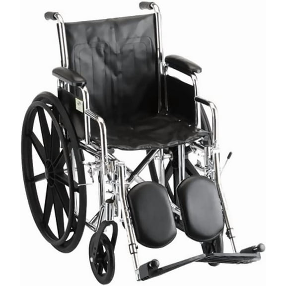 Nova Steel & Vinyl Wheelchair W/ Detach Desk Arms & Footrests : 16" Elevating Leg Rests