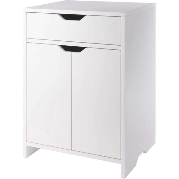 Nova Storage Cabinet with Drawer, 19" Wide, White