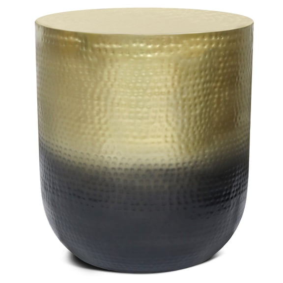 Nova Stylish Metal Side Table with Gold Ombre Finish for Living Room, Bedroom, or Office Accent Furniture