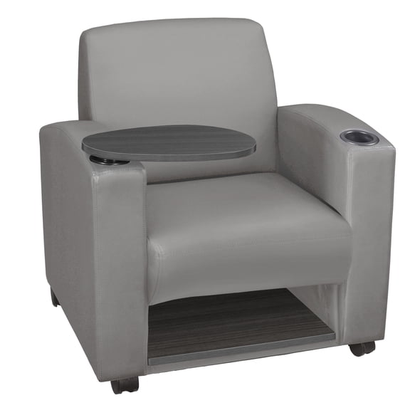 Nova Tablet Arm Chair w/ Storage- Grey/Ash Grey