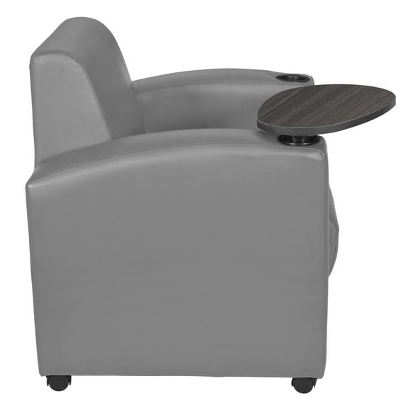 Nova Tablet Arm Chair w/ Storage- Grey/Ash Grey