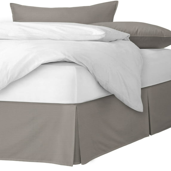 Nova Taupe Platform Bed Skirt King 15" Drop