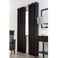 thumbnail image 1 of Nova Total Blackout Woven Faux Suede Curtain Panel 54" x 84" in Black, 1 of 4