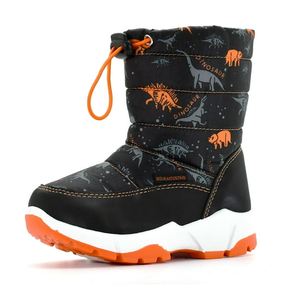 Nova Utopia Boys Girls Snow Boots NFWB119 OrangeDino 8