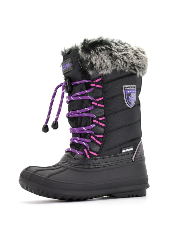 Nova Utopia Boys Girls Snow Boots NFWB830 Black 1