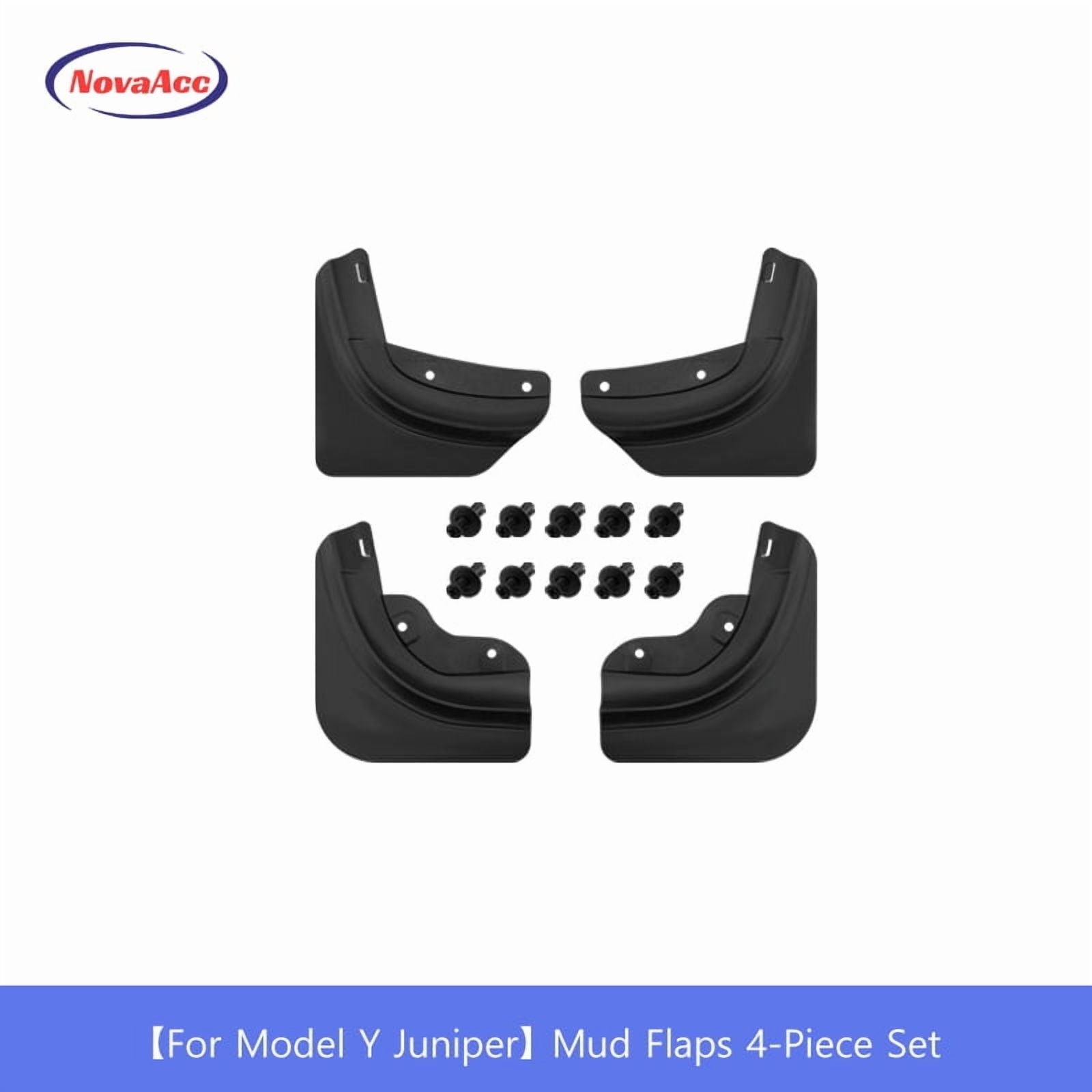 NovaAcc No - Drill Mud Flaps For Tesla Model Y Juniper 2025 TPE Flexible Mud Guards Scratch-Resistant Durable Car Body Protection Flaps