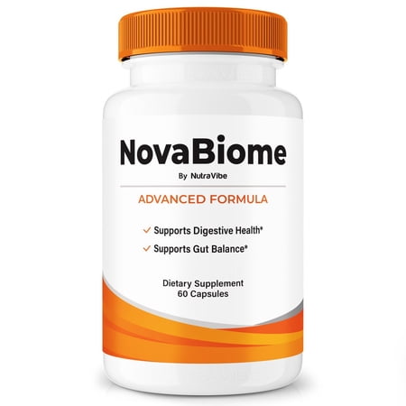NovaBiome Capsules – Gentle Gut & Digestive Support Formula for Balance & Wellness | Easy-to-Take Capsules (60 Capsules)