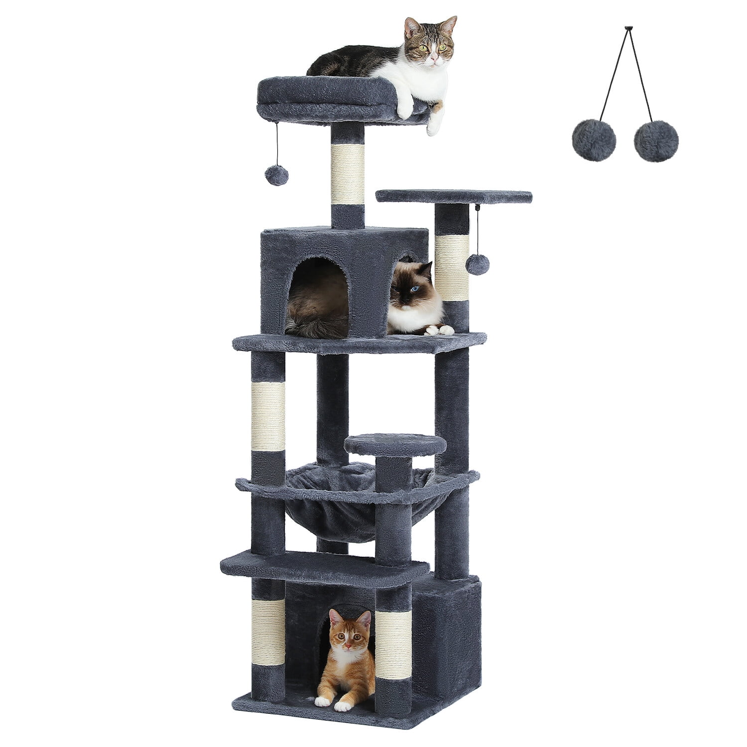 NovaCraft Large 54 Inch Cat Tree and Tower for Indoor Cats - With Sisal ...
