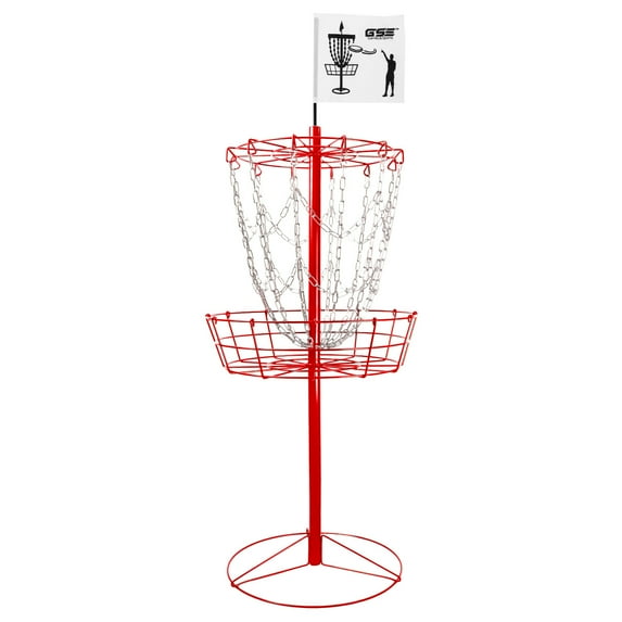 NovaCraft Portable 12-Chain Disc Golf Basket. Disc Golf Target Goal for Discs Practice