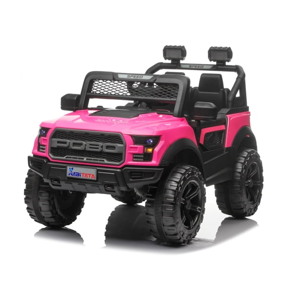 NovaDrive 12V Kids Ride On Off Road Electric Car with 2 Motors, 2.4G Parent Remote Control, Swing Function, 4-Wheel Shock Absorption, Bluetooth Music, LED Lights, Ages 3-8