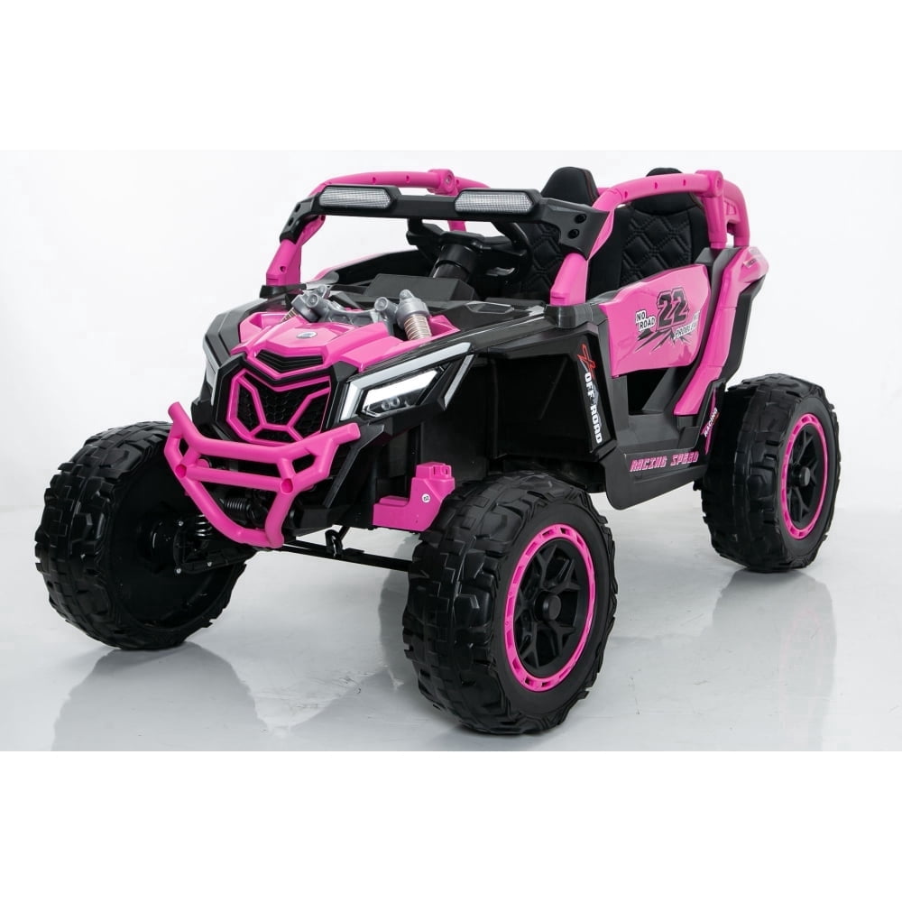 NovaDrive 24V Kids Ride On Electric UTV with Parent Remote Control, 4-Wheel Suspension, 2WD, 3 Speeds, Power Display, Bluetooth MP3 Music & LED Lights, Ages 3+
