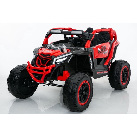 NovaDrive 24V Kids Ride On Electric UTV with Parent Remote Control, 4-Wheel Suspension, 2WD, 3 Speeds, Power Display, Bluetooth MP3 Music & LED Lights, Ages 3+