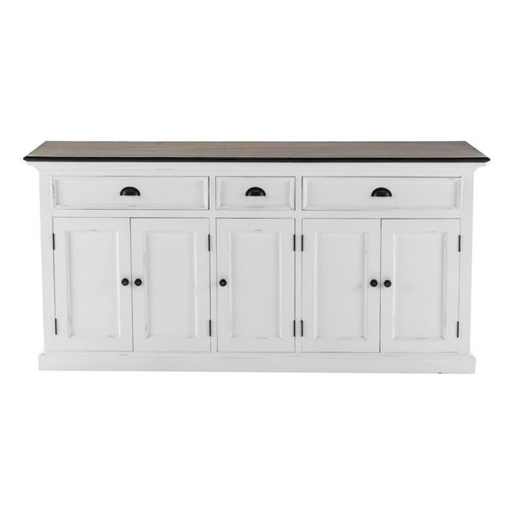 NovaSolo Buffet Halifax Solid Wood in White and Brown