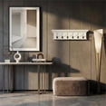 thumbnail image 1 of Home Wall Decorative Antique Brass Hardware 6 Hook Coat Rack - Classic White, 1 of 6