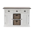thumbnail image 1 of NovaSolo Halifax Accent 2 Basket Buffet in Pure White and Dark Wood, 1 of 23