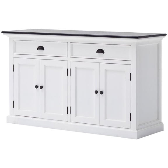 NovaSolo Halifax Contrast Classic Buffet in Pure White and Black