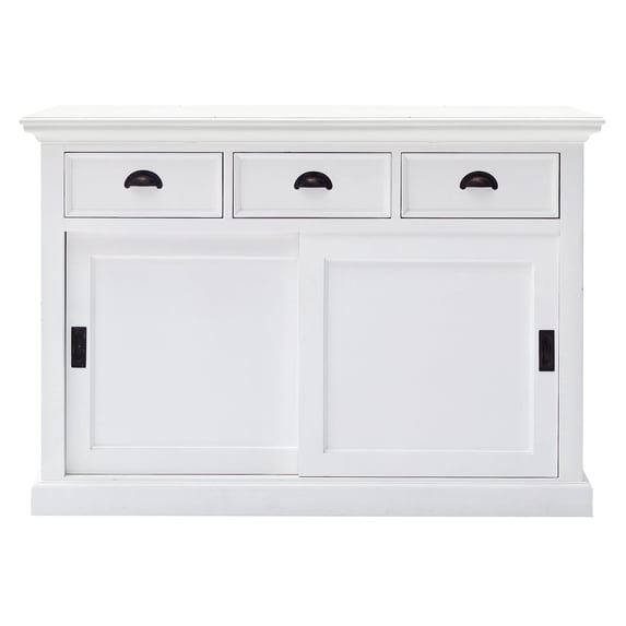 NovaSolo Halifax Sliding Door Buffet in Pure White