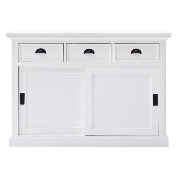 NovaSolo Halifax Sliding Door Buffet in Pure White