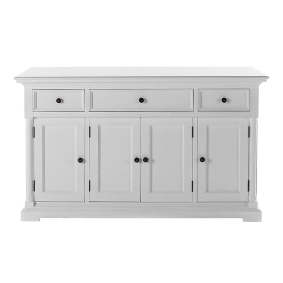 NovaSolo Buffet with 4 Doors 3 Drawers Provence in White