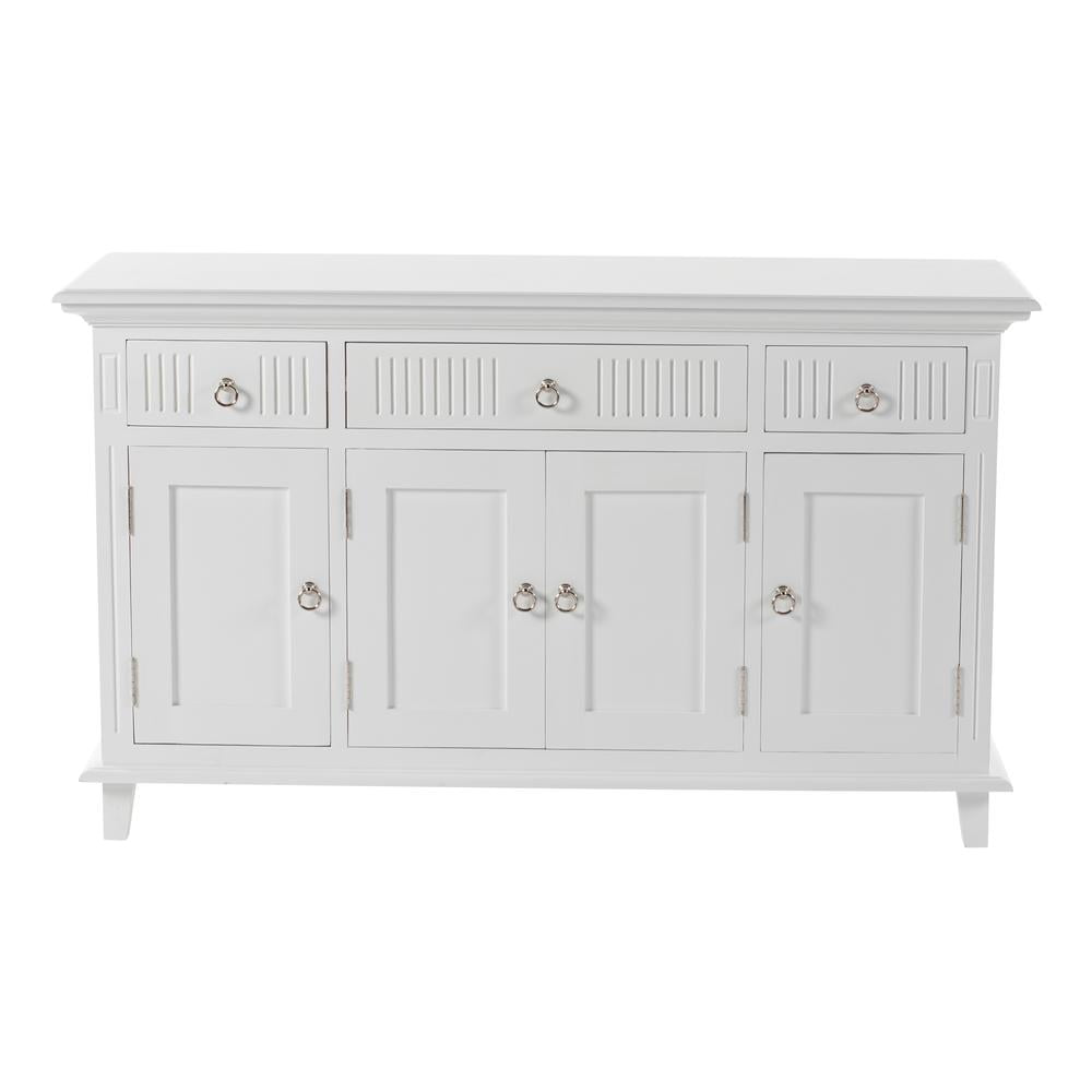NovaSolo Buffet with 4 Doors 3 Drawers Skansen Solid Wood in White