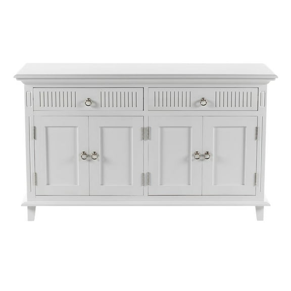 NovaSolo Buffet with 4 Doors Skansen Solid Wood in White