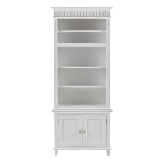 NovaSolo Single-Bay Hutch Unit Skansen Solid Wood in White