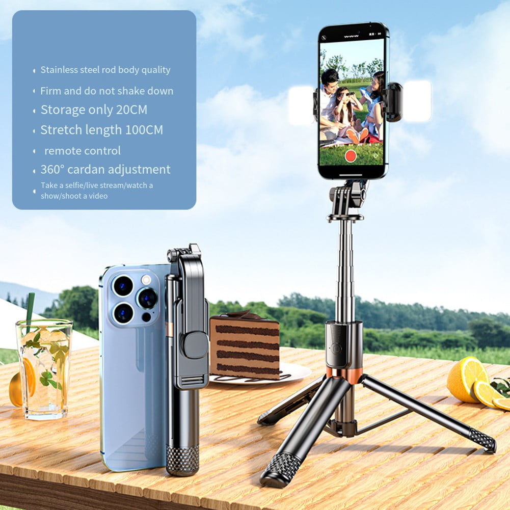 NovaSpark Convenient Floor Selfie Stick with integrated Tripod Telescopic Phone Stand and Holder for Seamless Content Creation