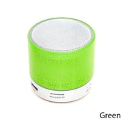 NovaSpark New Mini Flaw Bluetooth Audio System Portable Card insertion Subwoofer Sound System Led Illuminated Wireless Speaker,Green