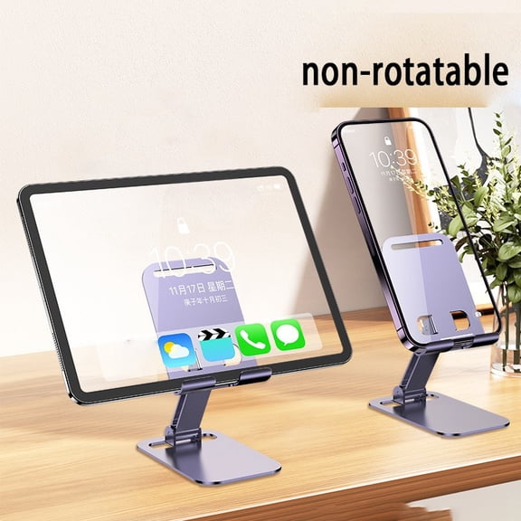 NovaSpark Stylish Silver Tablet Holder for Desk Use Maintain A Clean and Tidy Workspace,Non-Rotatable