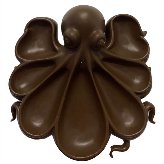 NovaStitch 11in Octopus Shape Serving Tray Nautical Cheese Meat Fruit Platter, Seafood Party Platter Board for Appetizers, Novelty Octopus Platter for Entertaining