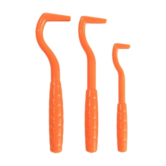 NovaStitch 3Pcs Pet Tick Removal Tool Set Dog Flea Hook Cat Mite Remover Tweezer for Dogs Cats Parasite Cleaning Grooming Accessory - Orange