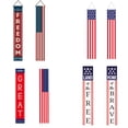 thumbnail image 1 of NovaStitch 4th of July Patriotic Decor Door Banner USA Independence American Flag Banners Hanging Decorations American Flag Banners Porch Sign for Yard Indoor Outdoor Supplies, 1 of 7