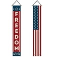 thumbnail image 1 of NovaStitch 4th of July Patriotic Decor Door Banner USA Independence American Flag Banners Hanging Decorations American Flag Banners Porch Sign for Yard Indoor Outdoor Supplies, 1 of 6