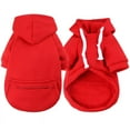 thumbnail image 1 of NovaStitch Basic Dog Hoodie Sweaters for Small Medium Large Dogs Cats Puppy Clothes Fall Winter Soft Warm Fleece Dog Hoodies Sweatshirt with Small Pockets Red S, 1 of 6