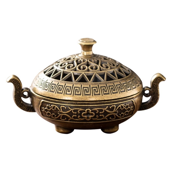 NovaStitch Bronze Incense Burner Stand All-Holiday Compatible Metal Holder for Meditation Room Decor and Aromatherapy Cultural Home Accessory