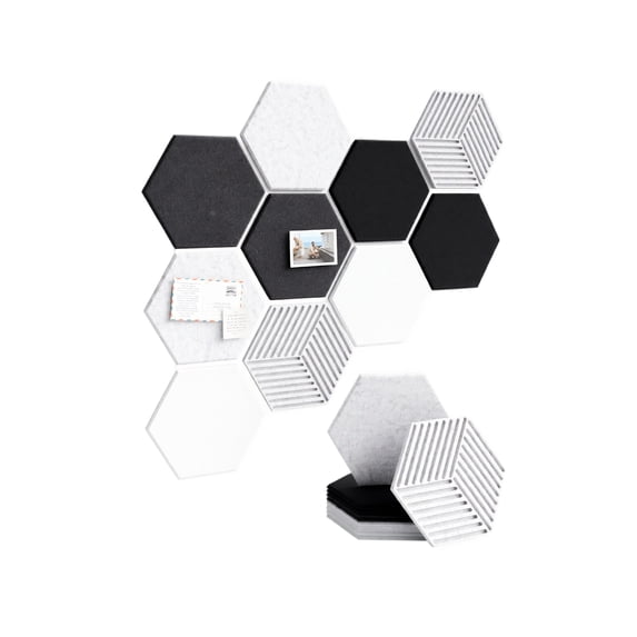 NovaStitch Cork Boards For Walls Hexagon Felt Bulletin Board Tiles Cork Board Alternative For Home, Office, Classroom Or Dorm Wall Decor