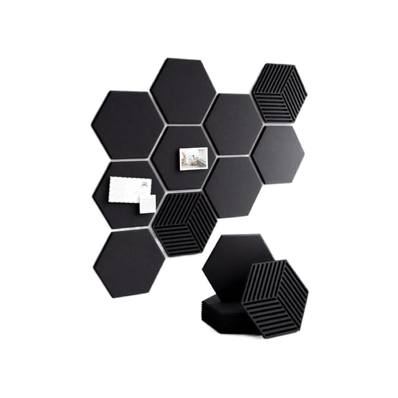 NovaStitch Cork Boards For Walls Hexagon Felt Bulletin Board Tiles Cork Board Alternative For Home, Office, Classroom Or Dorm Wall Decor