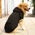 thumbnail image 1 of NovaStitch Dog Hoodie for Large Medium Small Dogs Soft and Warm Pet Sweater with Pocket Puppy Fall Winter Jacket Clothes Cold Weather Coat Sweatshirt Black L, 1 of 5