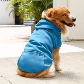 NovaStitch Dog Hoodie for Large Medium Small Dogs Soft and Warm Pet Sweater with Pocket Puppy Fall Winter Jacket Clothes Cold Weather Coat Sweatshirt Blue XL