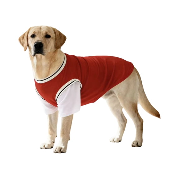 NovaStitch Dog Shirts Quick Dry Dog Clothes Breathable Stretchy Pet T-Shirt Pet Apparel with Basketball Style for Medium and Large Dogs Red 3XL