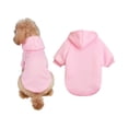 thumbnail image 1 of NovaStitch Dog Solid Color Jumpsuit Hooded Winter Dog Sweatshirt Blouse Adorable Puppy Coat for Small Medium Dogs Pink XS, 1 of 6
