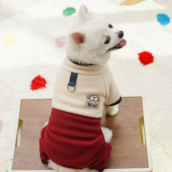 NovaStitch Dog Sweater Winter Knitted Sweatshirt Pets Puppy Clothes Puppy Fall Winter Clothes for Small to Medium Dogs Red M