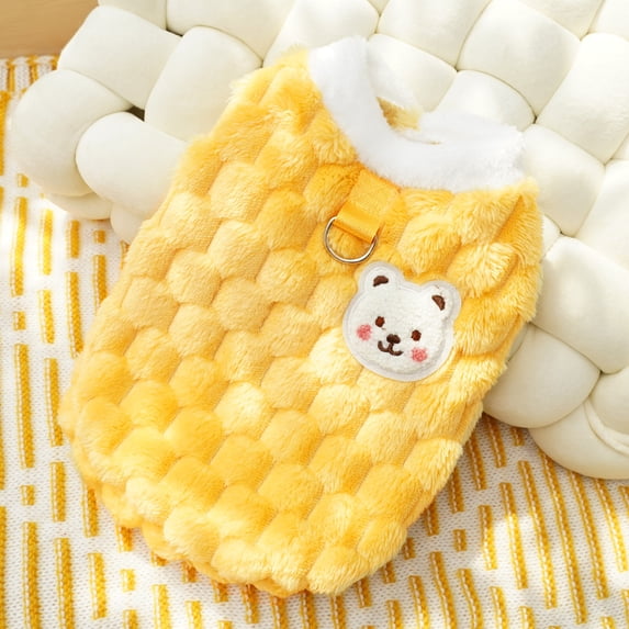 NovaStitch Dog Sweater for Small Dogs Puppy Cats Winter Warm Soft Pet Clothes Pullover Cute Extra Small Dog Apparel Yellow XS