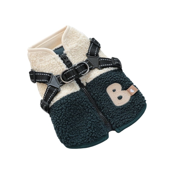 NovaStitch Dog Winter Coats Puppy Jackets Cozy Fleece Pet Vest Outdoor Cold Weather Pet Apparel for Small Dogs Dark Green M