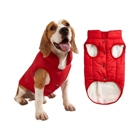 NovaStitch Dog Winter Jacket Water Resistant Coat Warm Pet Jumpsuit Windproof Dog Tracksuits for Small and Medium Dogs Red XL